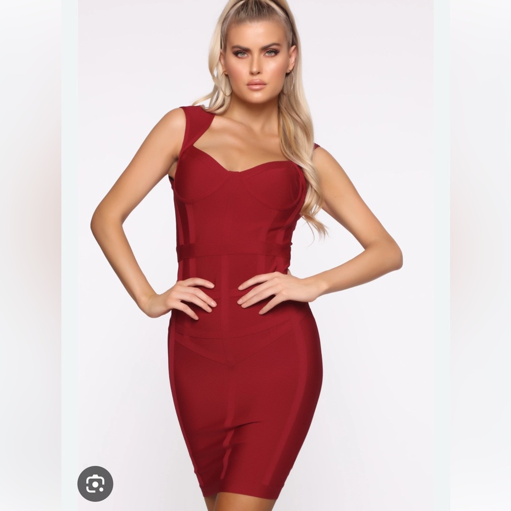 Fashion Nova Sexy Bandage Red Dress